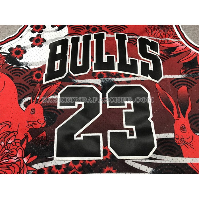 Maillot Chicago Bulls Michael Jordan NO 23 Mitchell & Ness Lunar New Year Rouge